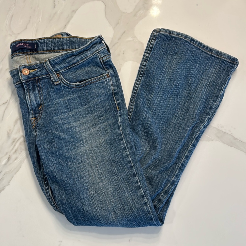 Y2K Women’s Super Low Low-Rise Medium Wash Denim Jeans Size 9 Short